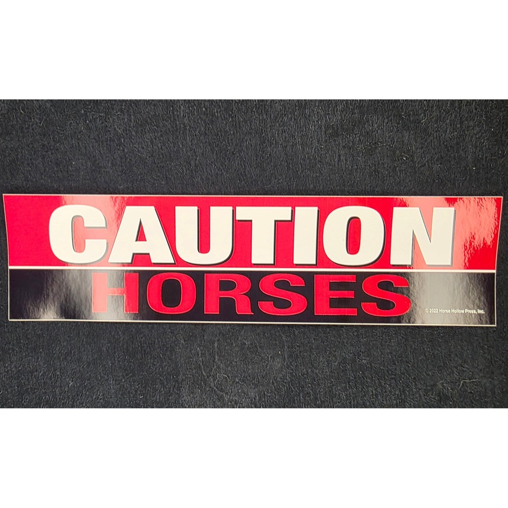 Caution Horses Sticker Sign‎ Warning Decal Horse Farm Trailer